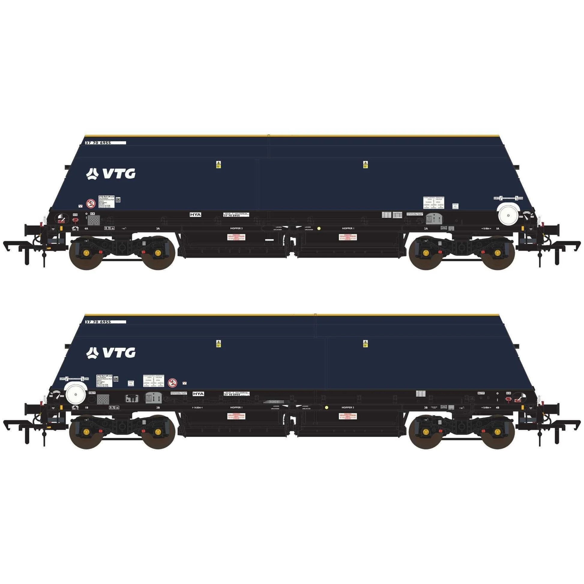 ACCURASCALE ACC3149 Cutdown HYA ex-Biomass - Blue/Black with VTG branding (Pack 3)