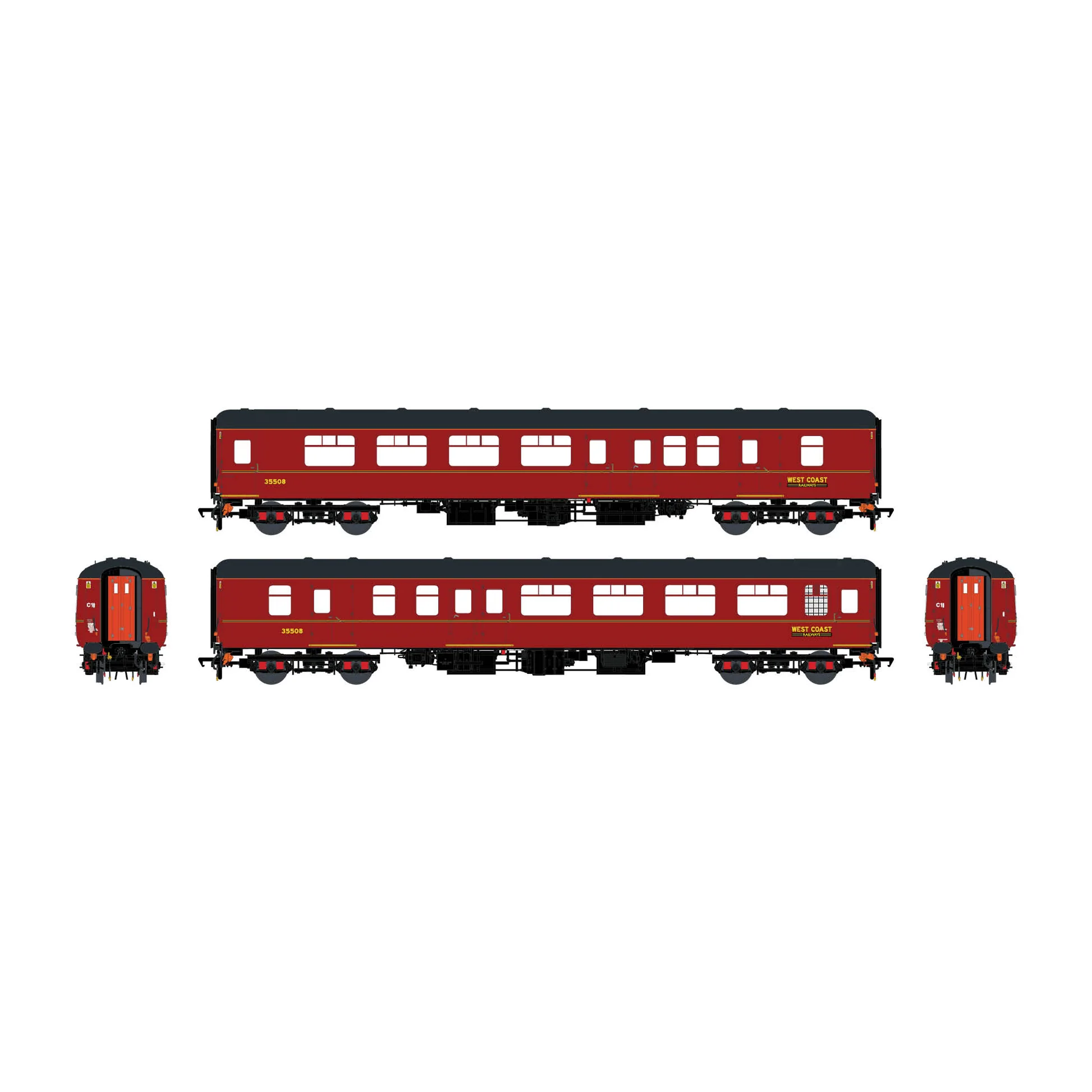 ACCURASCALE ACC2934 BR Mk.2c (large toilet window) BSK 35508 West Coast Railways (ex-BFK) - Image 3