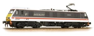 CLASS 90 90005 "FINANCIAL TIMES" in INTER CITY SWALLOW LIVERY