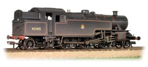 FAIRBURN 2-6-4 TANK 42105 BR Lined Black Early Emblem Weathered