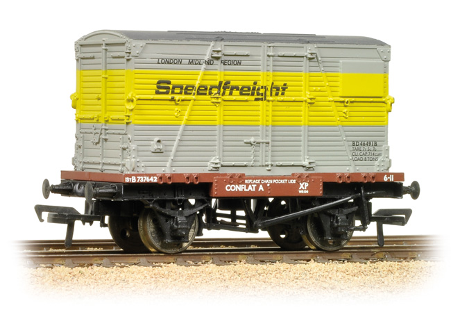 Conflatt with BD Container Speedfreight Grey/Yellow