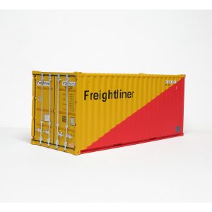 Freightliner 20 Ft Container Red and Yellow