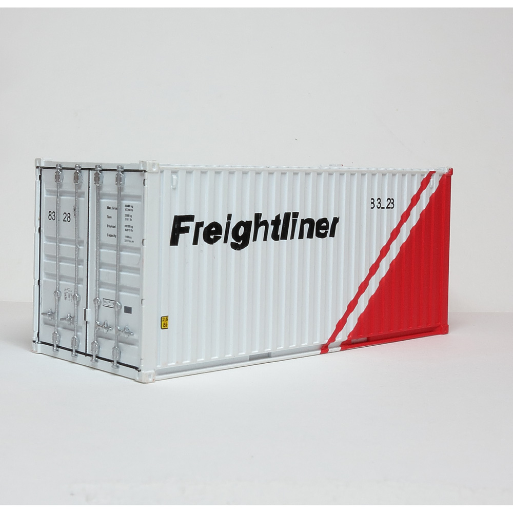 Freightliner 20 Ft Container Red and White